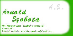 arnold szobota business card